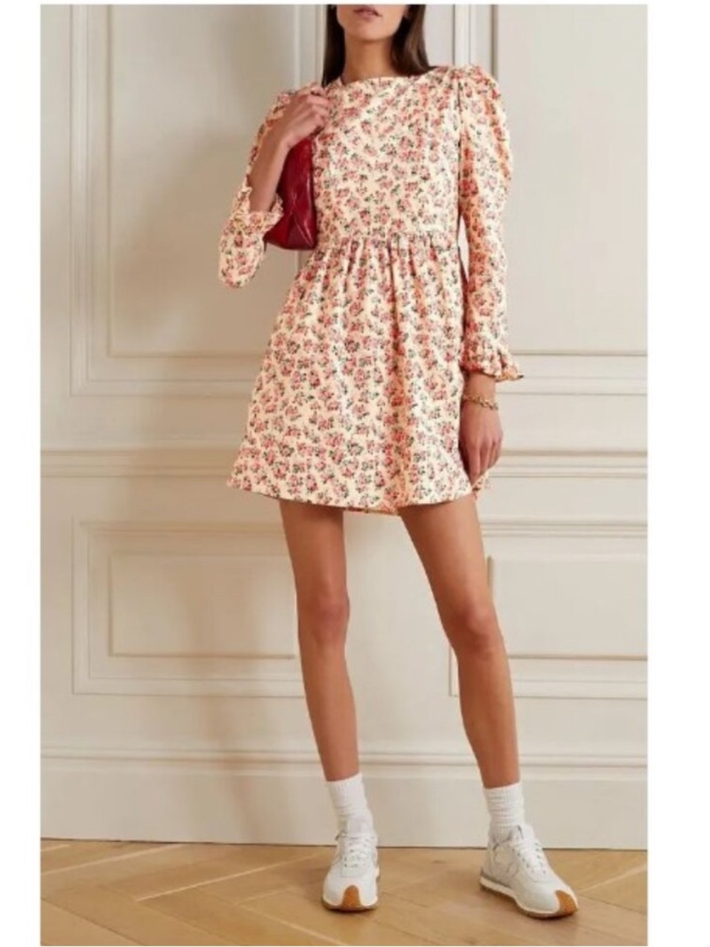 Batsheva x Laura Ashley Prairie Mini Dress Crosby Rose Print Boho US 6 $150